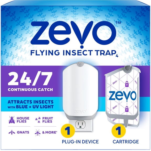 Indoor Flying Insect Trap, Light-Based Bug Catcher for House Flies, Fruit Flies, Gnats, and Other Flying Insects with Easy Indoor Pest Control