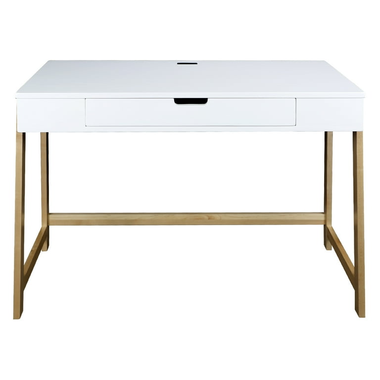 American Trails Neorustic Smart Desk with USB Ports White