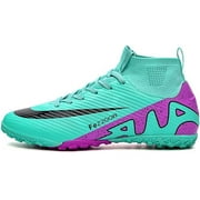Indoor Futsal Turf Youth Soccer Cleats Boys TF High-Top Football Boots for Training Durable and Comfortable Children's Soccer Cleats