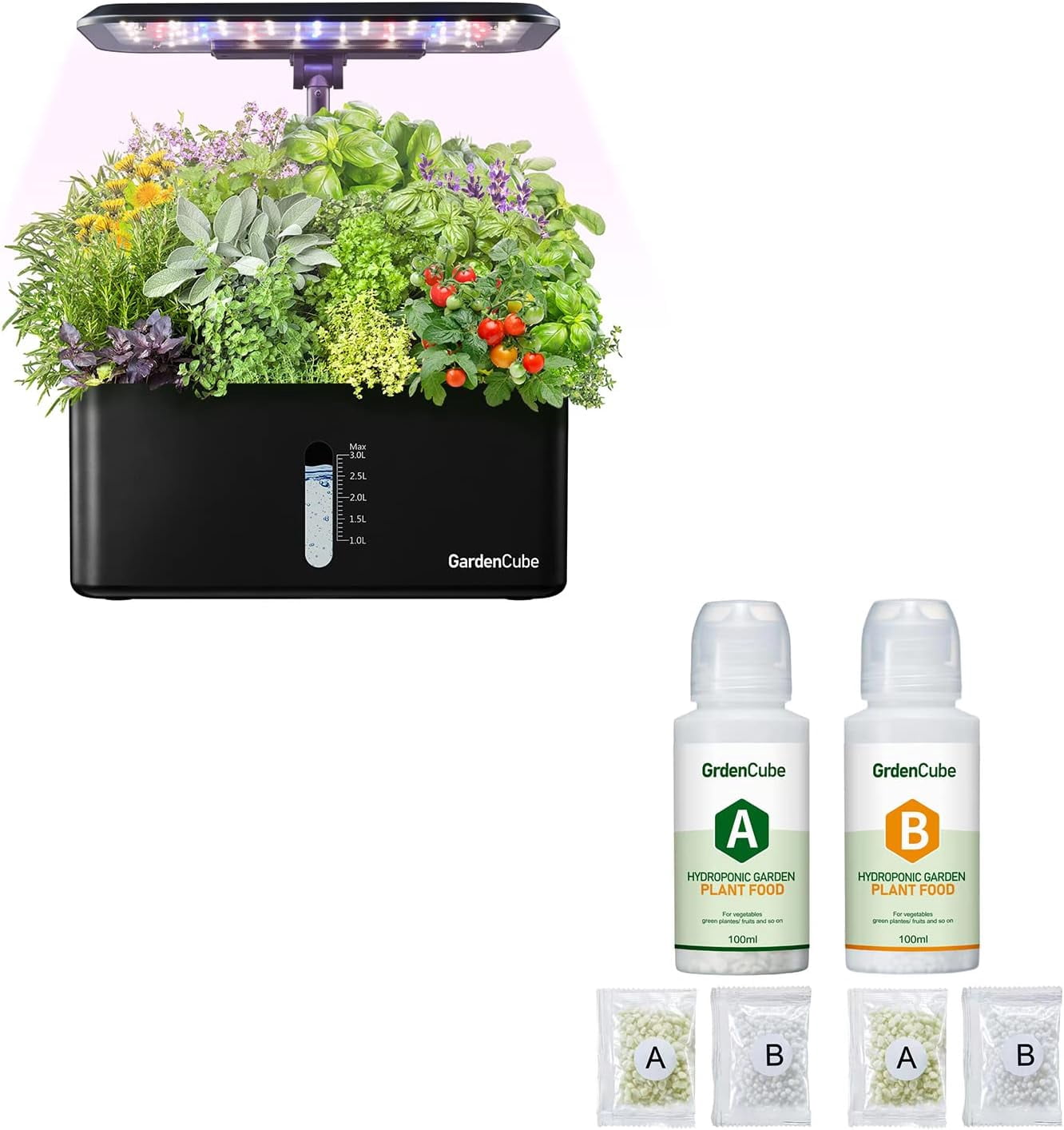 Awesome Plant Hydroponic Nutrients 6-Pack - 600ml Plant Food For Herbs, Vegetables, Flowers