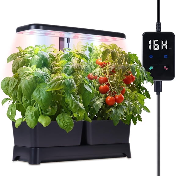 Indoor Garden Led Grow Light Planter Pots, Herb Kitchen Garden Grow Kit, Full Spectrum LED Plant Light for Plants, Height Adjustable Growing Lamp with Intelligent Controller