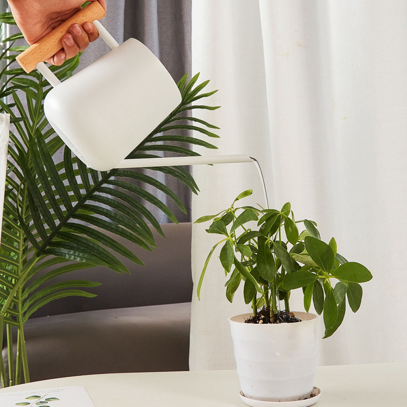 Indoor Garden Watering Can Durable Stainless Steel Design with Long Spout for Effortless Care - Ideal for Home Use and Decorative Flower Watering