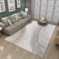 thumbnail image 1 of Indoor Golden Gray Feather rug, Easy Cleaning, Non Shedding, Bed Room, Living Room, Dining Room, Backyard, Deck, Patio-3x5ft, 1 of 8