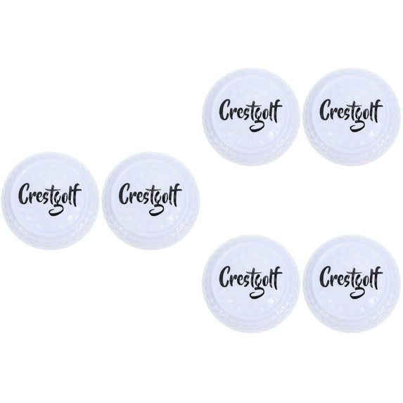 Indoor Golf Golfing Balls 3 Count Flat Training Appliance for Men Softball Kids Golfball Practicing White Miss
