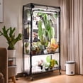 thumbnail image 1 of Indoor Greenhouse Cabinet with Pegboard, Indoor Greenhouse with 4 Pack 96W Full Spectrum Grow Light for Indoor Plant, Foliage Plants, 29.5"x13.8"x59", 1 of 17