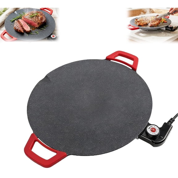 Indoor Grills Electric Smokeless, 2026 New Nonstick Electric Griddle for Indoor Use, Multi-Functional Korean Electric Indoor Grill, Fast-Heating Tabletop Grill for Steaks, Pancakes, BBQ (12inch)