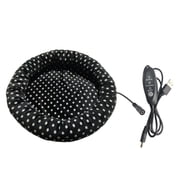 Indoor Heated Pet Bed for Cats and Small Dogs, 15.7x15.7 Inch Electric Warming Pad with Soft Plush Cover, Machine Washable Winter Heating Mat