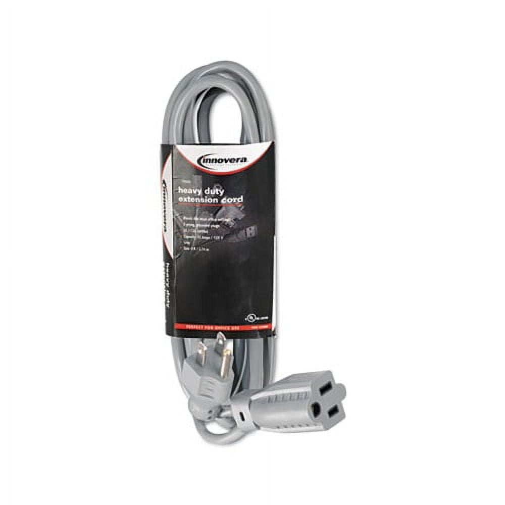 Indoor HeavyDuty Extension Cord 9ft, Gray