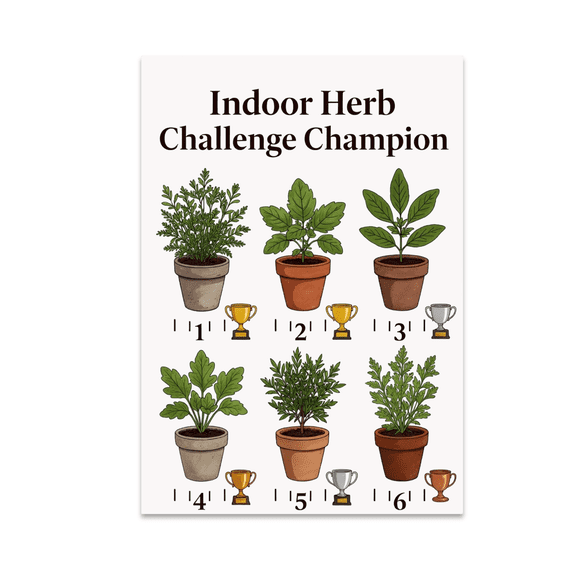 Indoor Herb Challenge Champion Poster - Plant Lady - 13x19 Poster Print
