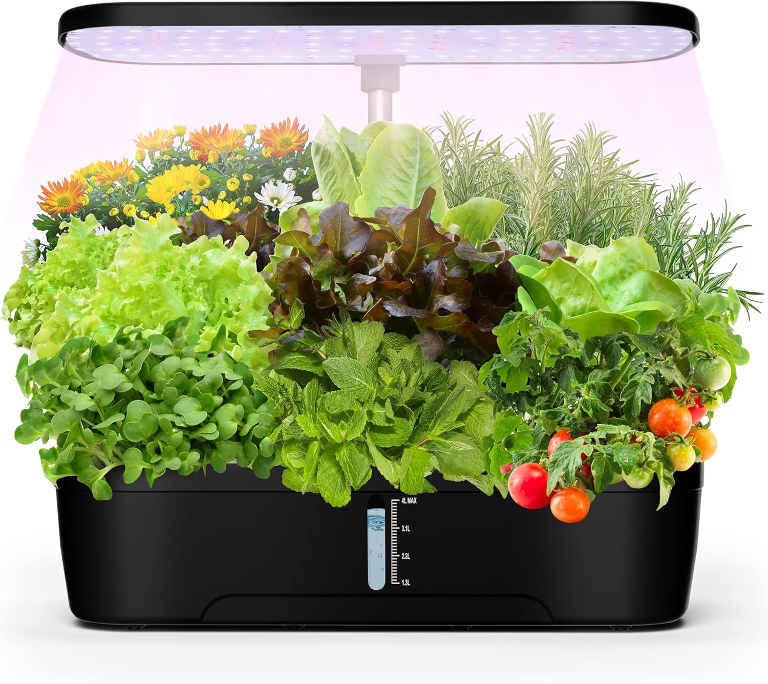 Indoor Herb Garden with LED Grow Light, 12-Pod Hydroponics System ...