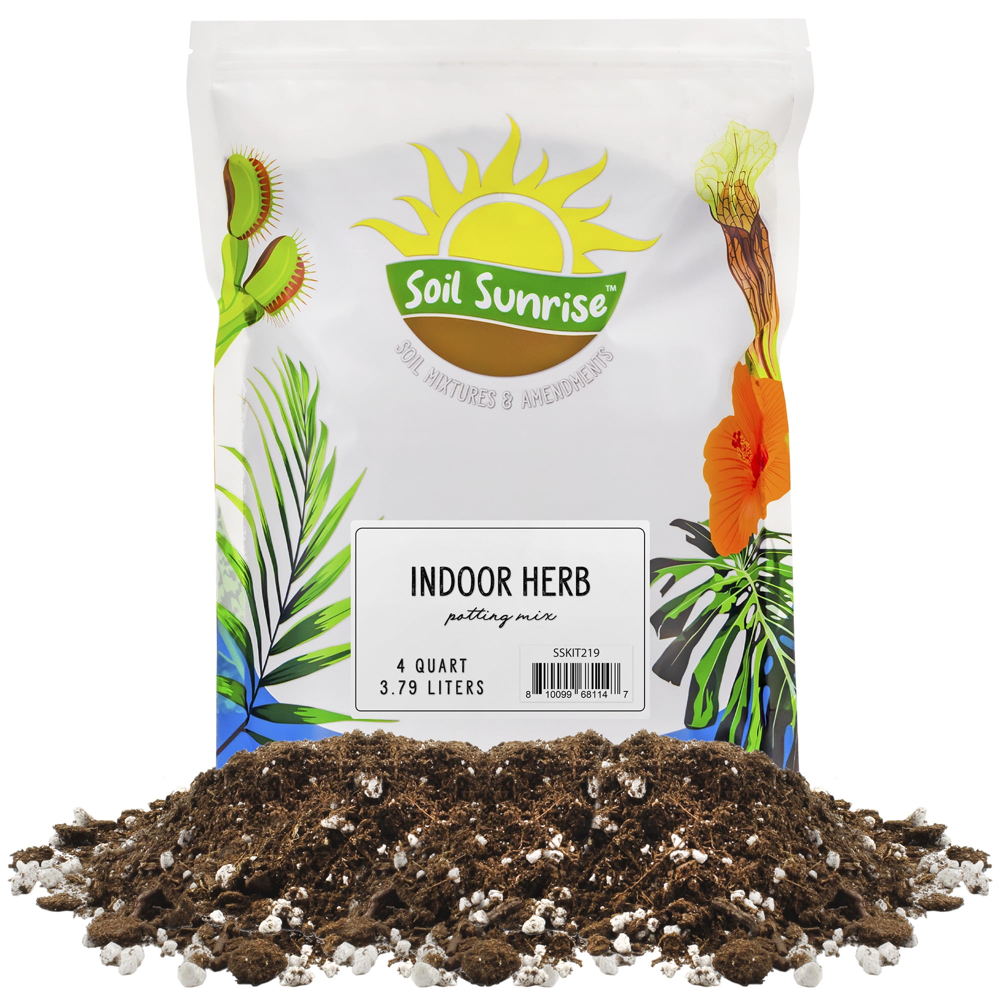 Indoor Herb Planter Potting Mix (4 Quarts), Culinary Herb Potting Soil Mix for Container