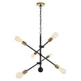 thumbnail image 1 of Indoor Home Decor Midcentury Modern Axel 6 Lights Black Pendant, 1 of 7