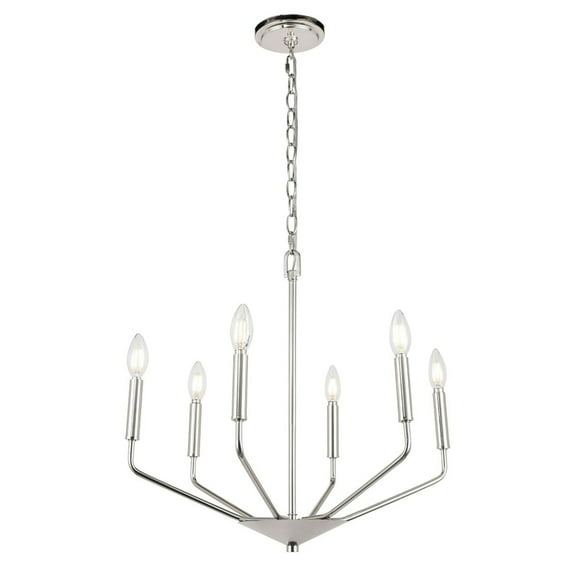 Indoor Home Decorative Midcentury Modern Enzo 6 Light Chrome Pendant
