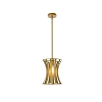 Indoor Home Decorative Midcentury Modern Lily 1 Light Pendant In Brass