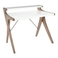 thumbnail image 1 of Indoor Home Office Furniture Archer Contemporary Desk In Walnut Wood With White Wood Top, 1 of 7