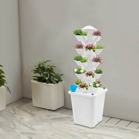 Indoor Hydroponic Garden, 25 Planting Locations, 2.64Gal Reservoir, Recirculating Water System, for Home & Office Use