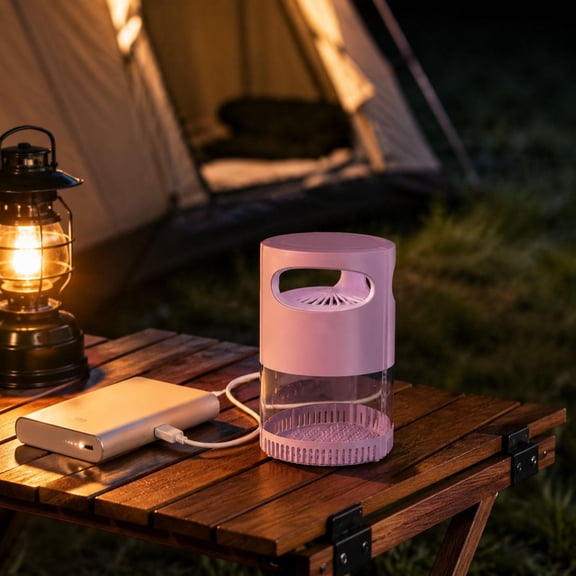 Indoor Insect, Mosquito Zapper Rechargeable, Insect Light Indoor, Indoor, White 4.5X4.5X7 Inch Usb Charging Photocatalytic 1Pc Device for Home to Flying Bugs, Gnats and Mosquitoes