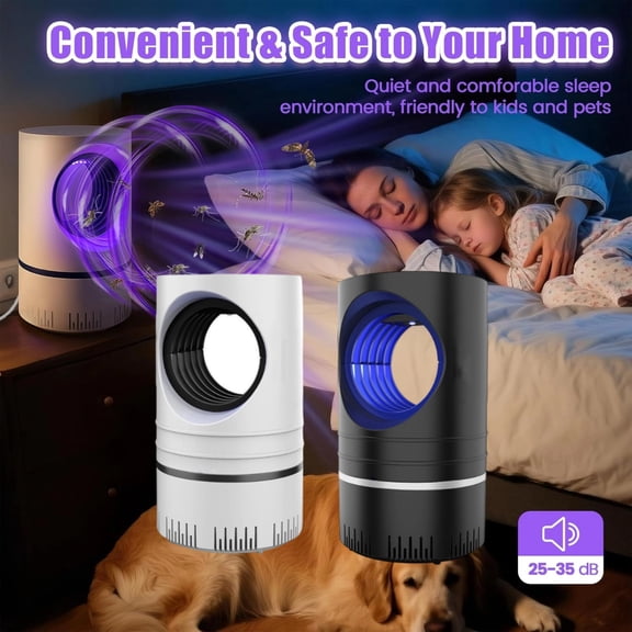 Indoor Insect Trap - Fan Powered with Blue Light - Fruit Fly Traps for Indoors - for Fruit Flies, Gnats, Mosquitoes, Moths