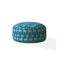thumbnail image 1 of Indoor JENNI Bright Turquoise Round Zipper Pouf - Cover Only - 24in dia x 20in tall 94212, 1 of 4