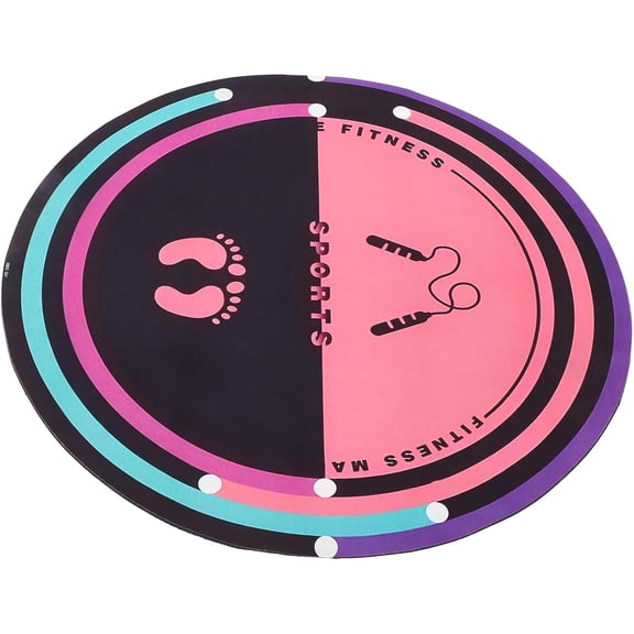 Indoor Jump Rope Mat 60cm Diameter Non-slip Quiet Exercise Pad Shock Absorbing Training Workout Mat for Home Fitness and Yoga