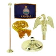 thumbnail image 1 of Indoor Kansas State Flag Kit - 7ft Pole - Metal Eagle, 1 of 1