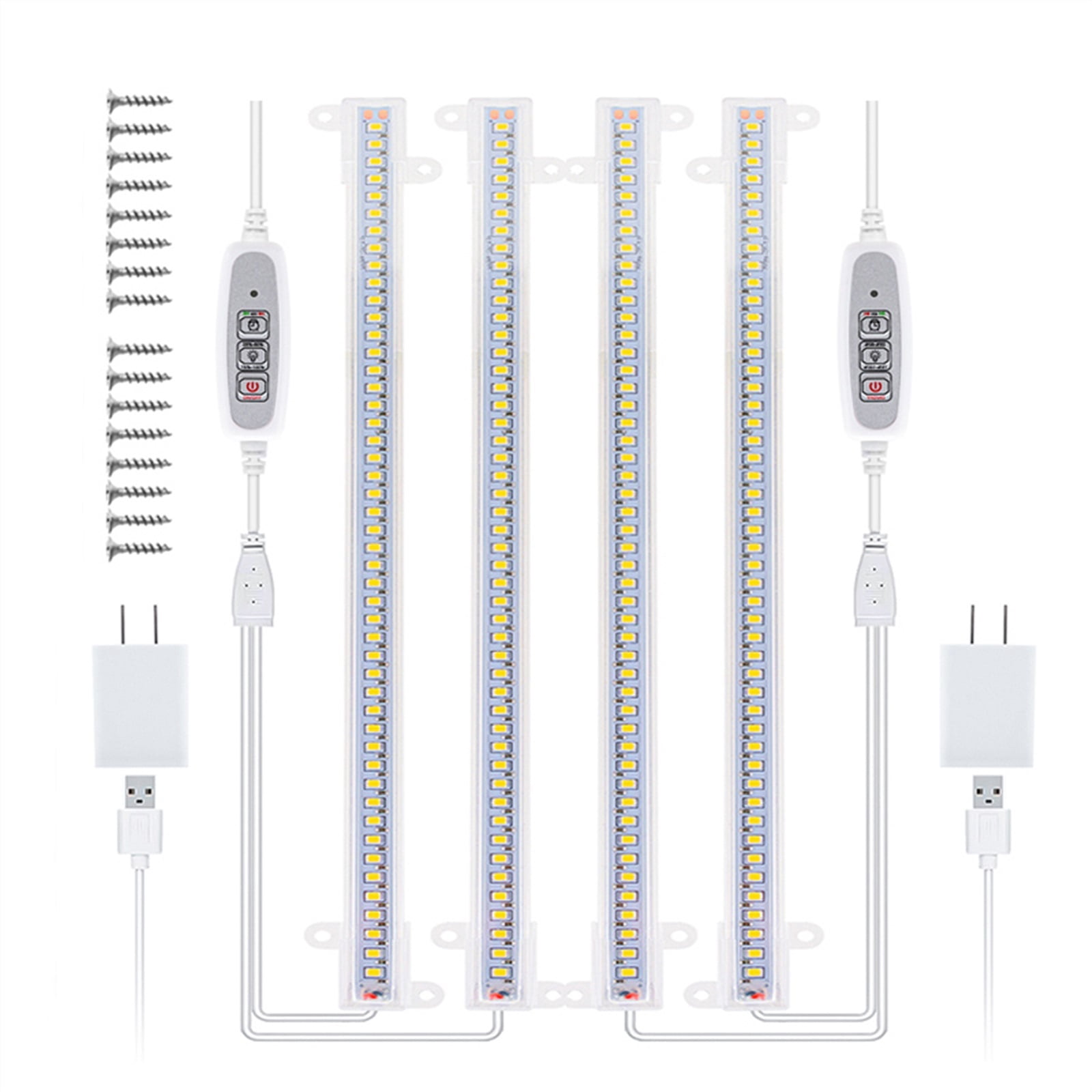 Indoor Led Grow Light Strips 40W Phytolamp For Plants 4pcs Bars Full ...