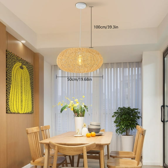Indoor Light Fixtures Ceiling Mount Classic Pendant Light Rattan Pendant Light