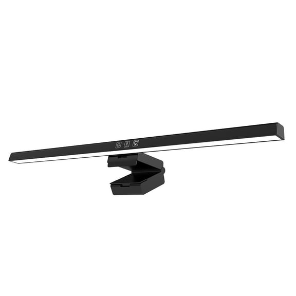 Indoor Light LED Computer Monitor Lamp, Touch Control Stepless Dimming Screen Monitor Light Bar Timing Function Reduce Eye Fatigue 19.7in for Office Black