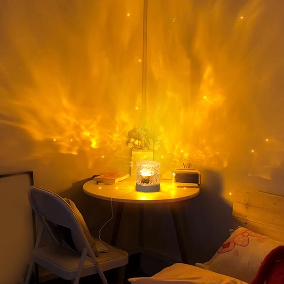 Indoor Lighting Bedside Night Light, LED Atmosphere Lamp Flame Simulation LED Light Source Fashionable for Living Room Homochromy Plugged in and Not Rotating