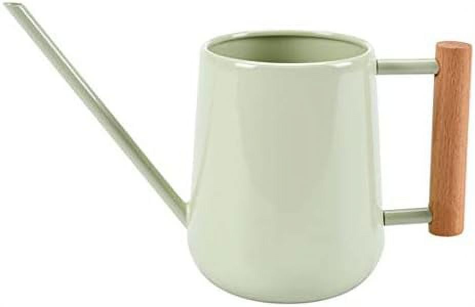 Indoor Lightweight 0.7L Watering Can With Wooden Hle In Jade Green