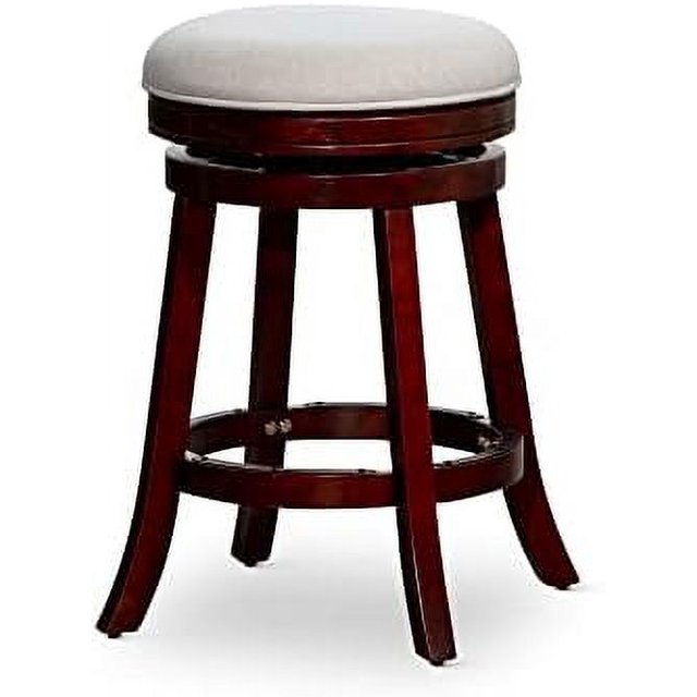 Indoor Living Creede Backless Swivel Stool Weathered Gray Finish 24