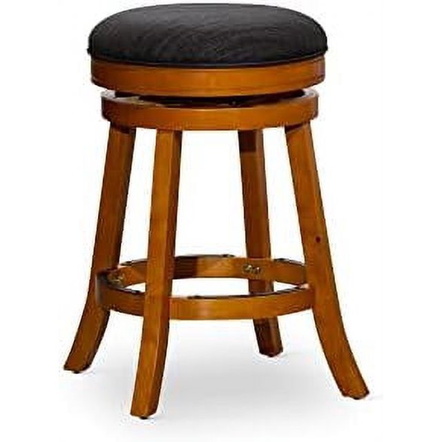 Indoor Living Creede Backless Swivel Stool Weathered Gray Finish 24