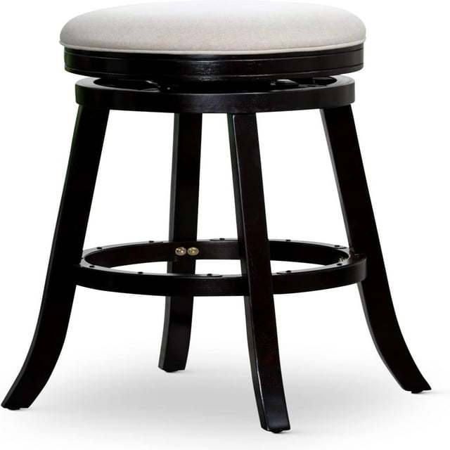 Indoor Living Creede Backless Swivel Stool Weathered Gray Finish 24