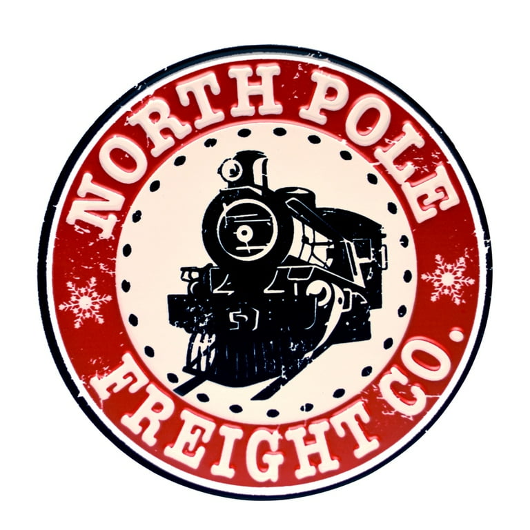 Metal North Pole Freight Co Train Sign Indoor Tin Wall Art Christmas Home Decor Metal North Pole Freight Co Train Sign Indoor Tin Wall Art Christmas Home Decor
