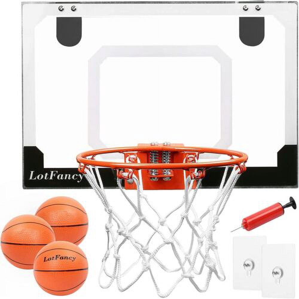 Indoor Mini Basketball Hoop Backboard Kids Toy Game Birthday Gifts w/ 5 ...