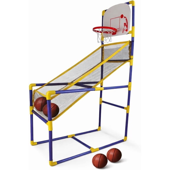 Indoor Mini Basketball Hoop Set  Kids Basketball Game with Backboard, Net & Balls
