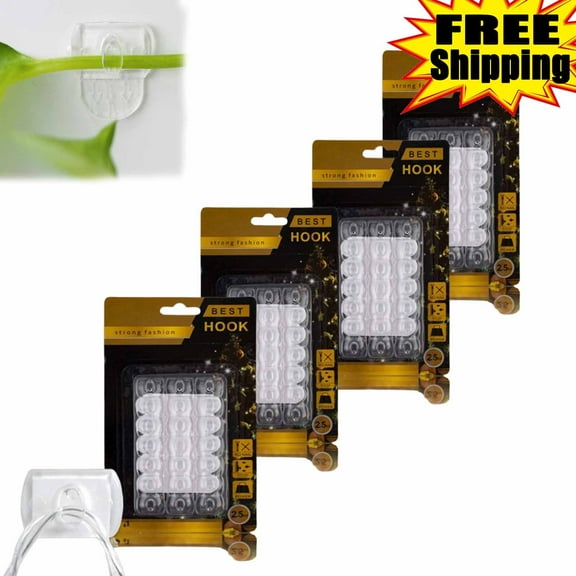 Indoor Mini Clear Light Clips 84pcs, Damage-Free Mini Wall Hooks for Hanging, Removable Clips for Christmas/Festival Decoration