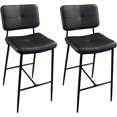 Indoor Modern Bar Stools Set of 2, Upholstered Dining Chair 25" Hight