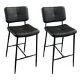 Indoor Modern Bar Stools Set of 2, Upholstered Dining Chair 25" Hight