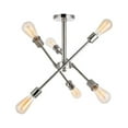 thumbnail image 1 of Indoor Modern Home Decor Bright Axel 6 Lights Polished Nickel Flush Mount, 1 of 7