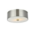 thumbnail image 1 of Indoor Modern Home Decor Bright Hazen 2 Light 12" Burnished Nickel Flush Mount, 1 of 6