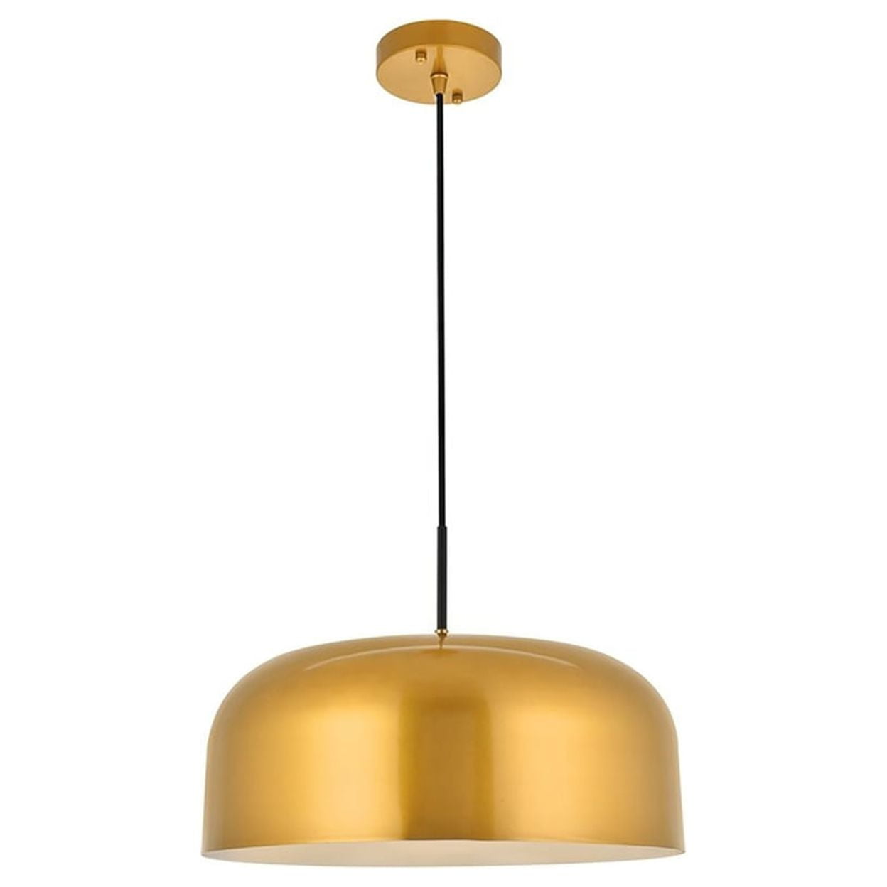 Etude Mid-Century Modern Satin Gold Aluminum Pendant Light