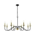thumbnail image 1 of Indoor Modern Home Decorative Bright Ceiling Rohan 8 Light Matte Black and Brass Pendant, 1 of 7