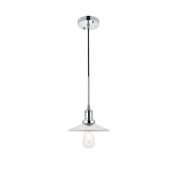 Indoor Modern Home Decorative Bright Ceiling Waltz 1 Light Chrome Pendant