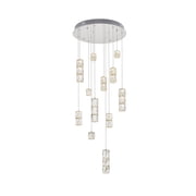 Indoor Modern Home Decorative Bright Polaris Led Light Chrome Pendant Clear Crystal