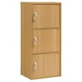 thumbnail image 1 of Indoor Modern Home Decorative Furniture 3-Shelf, 3-Door Bookcase, 1 of 5