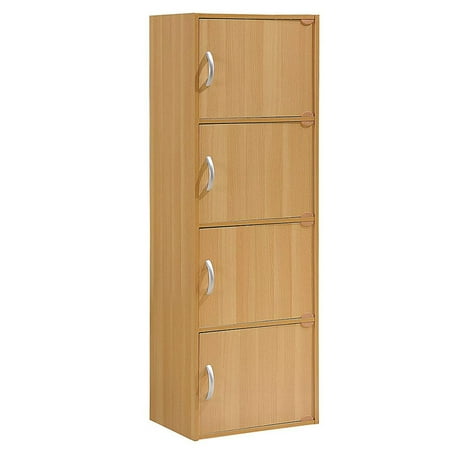 Hodedah 4 Door Enclosed Multipurpose Storage Cabinet for Home or Office, Beech price history and forecast - Hodedah HID4 BEECH