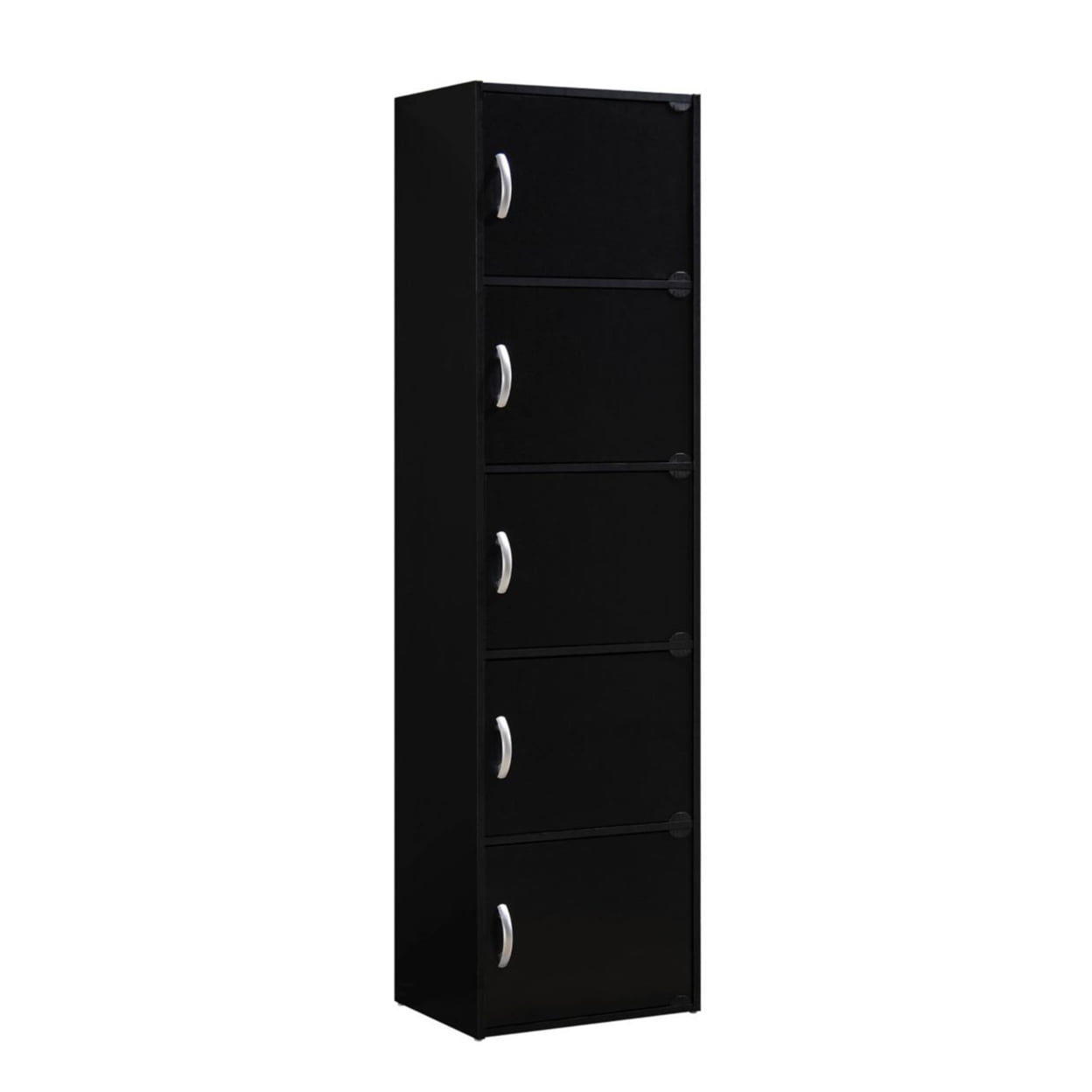 SEJCMYX Modern Black 5-Shelf Multipurpose Storage Cabinet