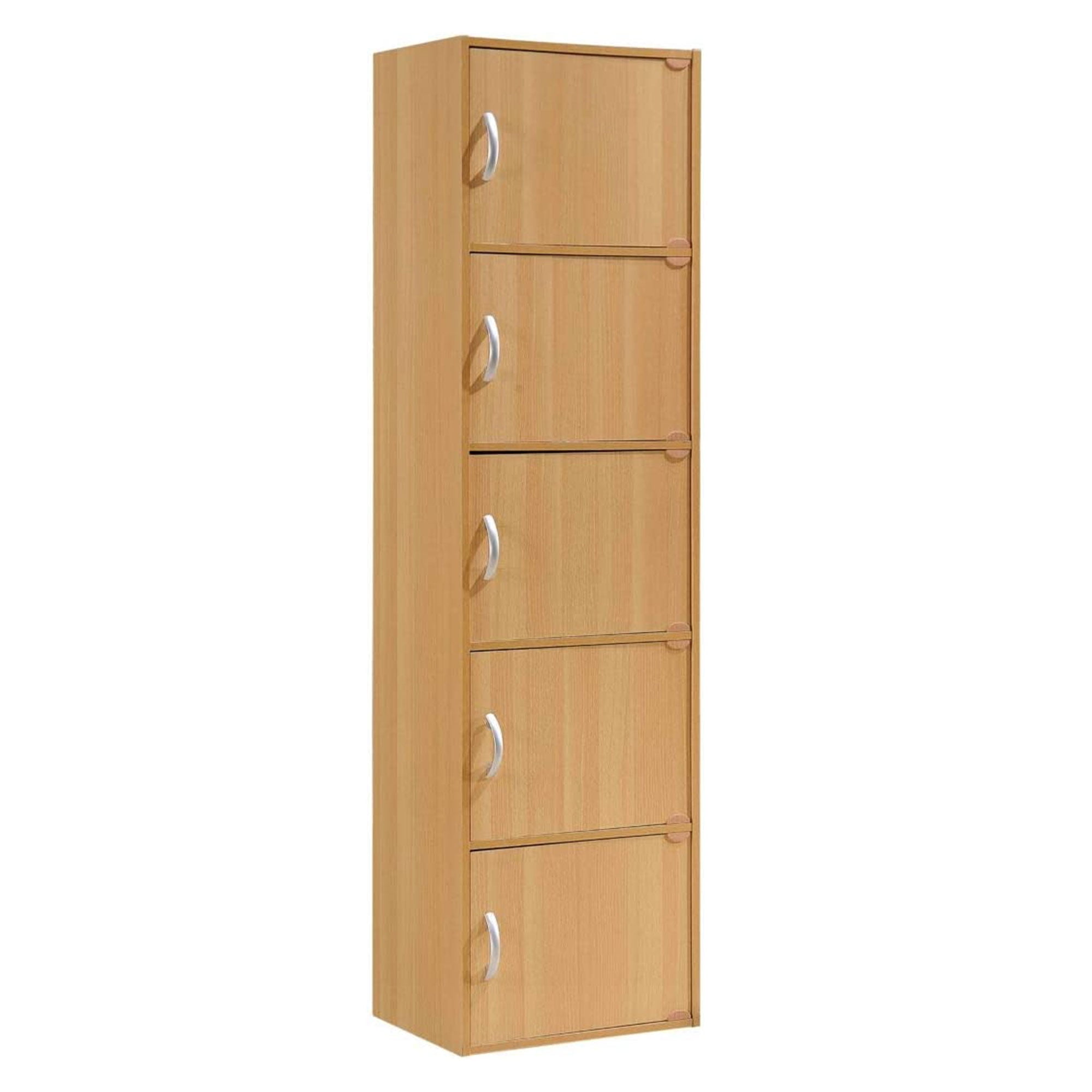 Indoor Modern Home Decorative Furniture 5-Shelf, 5-Door Bookcase
