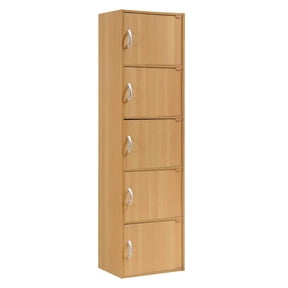 Indoor Modern Home Decorative Furniture 5-Shelf, 5-Door Bookcase